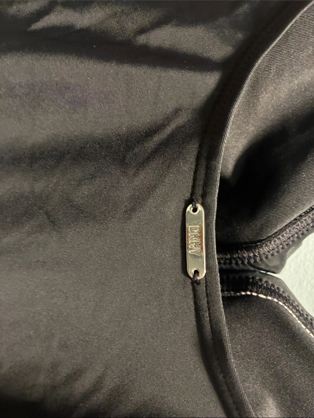 Black One-Piece Ruched Swimsuit - Picture 4 of 7